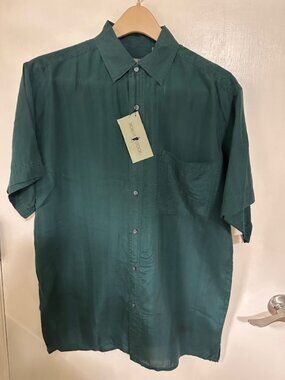 New With Tags Robert Stock 100% Silk Shirt Size Medium